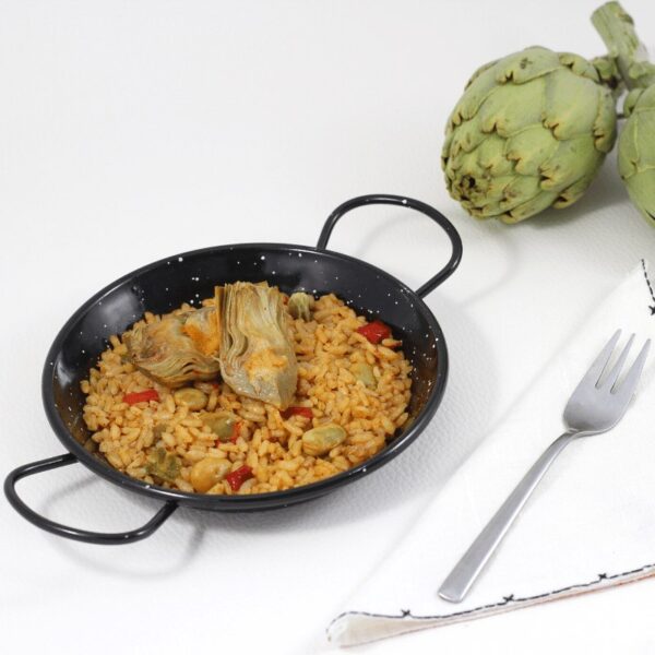 arroz con habas y alcachofas